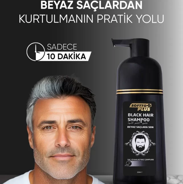 Black Hair Şampuan 350ml - 10 Dakikada Beyazlara Son!