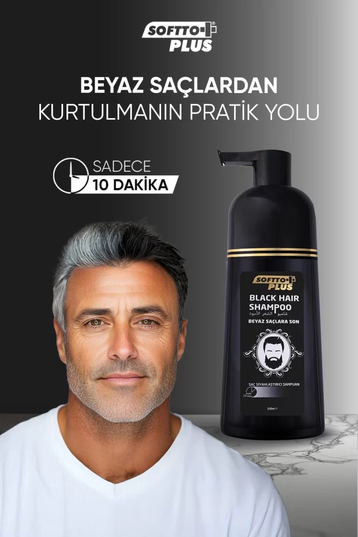 Black Hair Şampuan 350ml - 10 Dakikada Beyazlara Son!