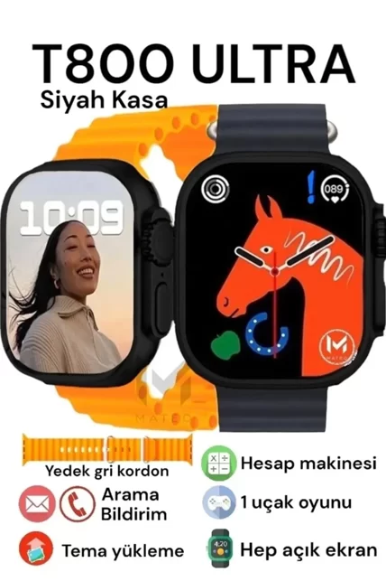 T800+ Ultra Akıllı Saat + Pro5 Kablosuz Kulaklık